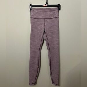 Lululemon Wunder Under 7/8 Leggings Women Size 6 Purple Stripes